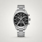 Luxury Men’s Silver Chronograph Stainless Steel Watch