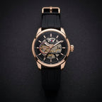 Tommy Hilfiger Men’s Automatic Skeleton Watch with Black Strap