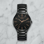 Black Ceramic Link Bracelet Watch for Men