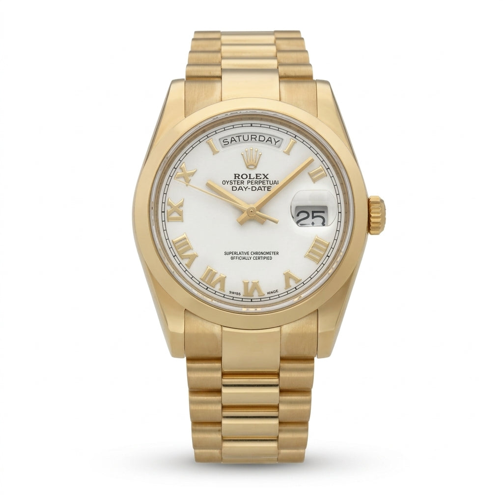 Rolex Day-Date Gold Tone Automatic Luxury Watch