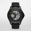 Armani Exchange Inspired Black Skeleton Analog Watch for Men