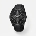 Tissot Black Chronograph Men’s Watch with Leather Strap