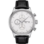 Tissot 1853 Men's Swiss Made Chronograph Watch with Black Leather Strap