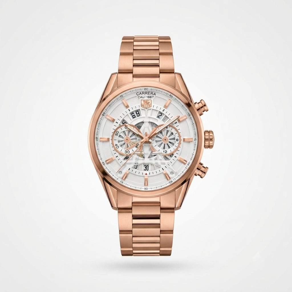 Luxury Rose Gold Chronograph Men’s Watch