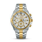 Men's Two-Tone Chronograph Analog Watch with Date Display