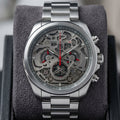 Men’s Luxury Skeleton Analog Watch with Stainless Steel Strap