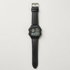Casio Vintage Digital Black Leather Strap Watch for Men